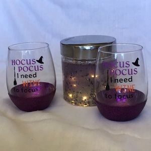 Set of wine glasses